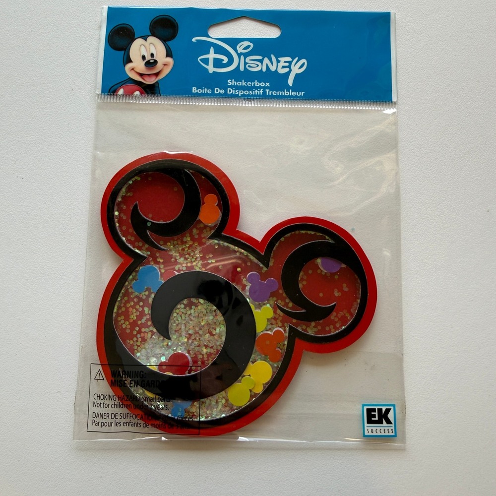 Disney Mickey Mouse Shakerbox EK Success Scrapbook Embellishment DSBM001 NEW